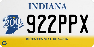 IN license plate 922PPX