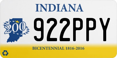 IN license plate 922PPY