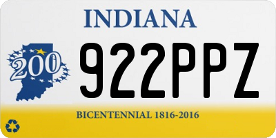 IN license plate 922PPZ
