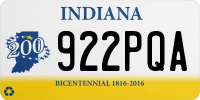 IN license plate 922PQA