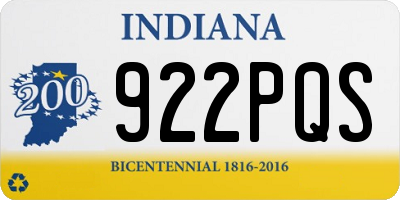 IN license plate 922PQS