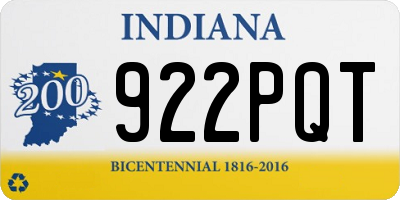 IN license plate 922PQT