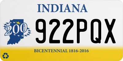 IN license plate 922PQX