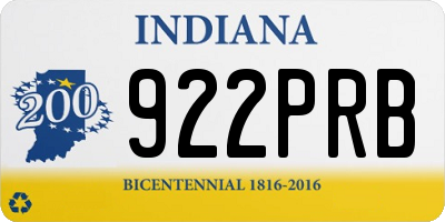 IN license plate 922PRB