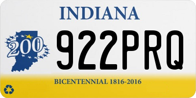 IN license plate 922PRQ