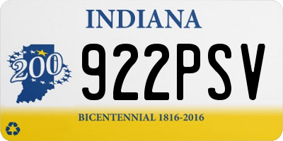 IN license plate 922PSV