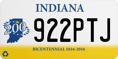 IN license plate 922PTJ