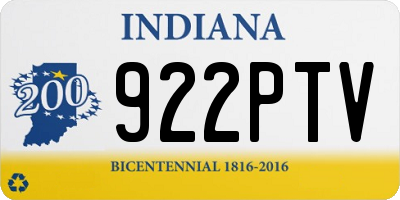 IN license plate 922PTV