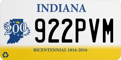 IN license plate 922PVM