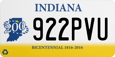 IN license plate 922PVU