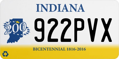 IN license plate 922PVX