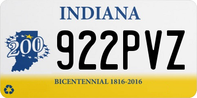 IN license plate 922PVZ