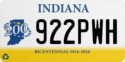 IN license plate 922PWH