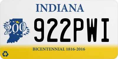 IN license plate 922PWI
