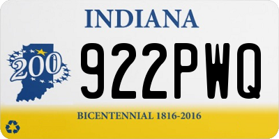 IN license plate 922PWQ