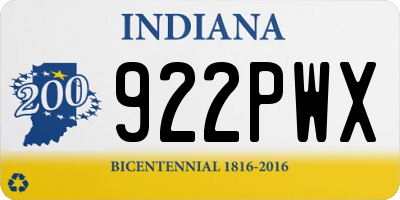 IN license plate 922PWX