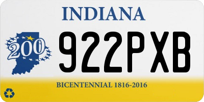 IN license plate 922PXB