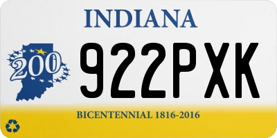IN license plate 922PXK