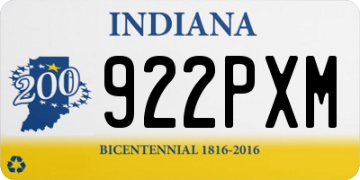IN license plate 922PXM