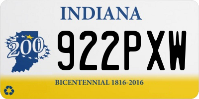 IN license plate 922PXW