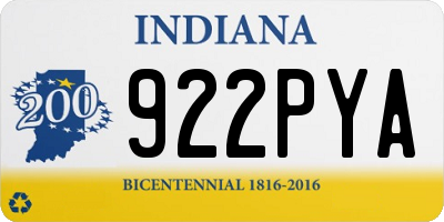 IN license plate 922PYA