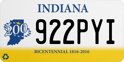 IN license plate 922PYI