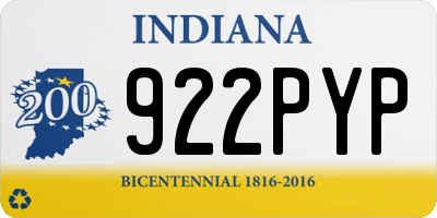 IN license plate 922PYP