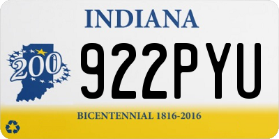IN license plate 922PYU