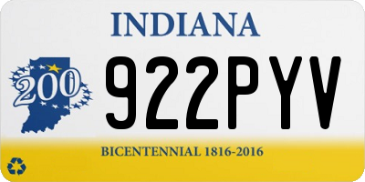 IN license plate 922PYV