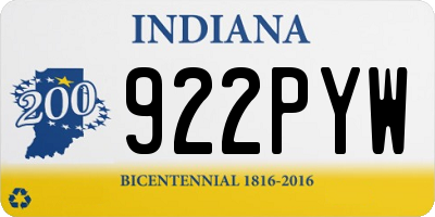 IN license plate 922PYW