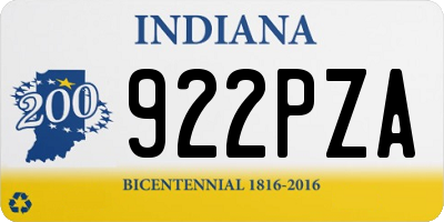 IN license plate 922PZA