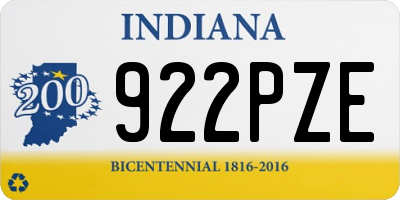 IN license plate 922PZE