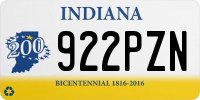 IN license plate 922PZN