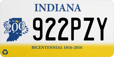 IN license plate 922PZY