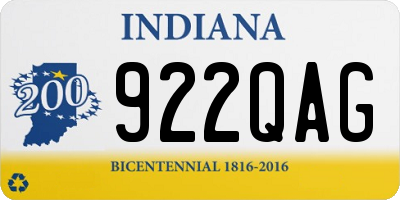 IN license plate 922QAG