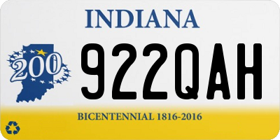 IN license plate 922QAH