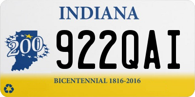 IN license plate 922QAI