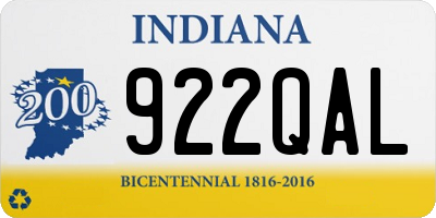 IN license plate 922QAL