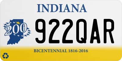 IN license plate 922QAR