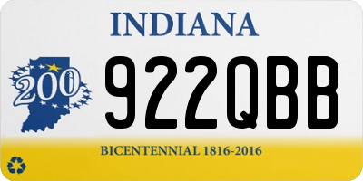 IN license plate 922QBB