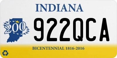 IN license plate 922QCA