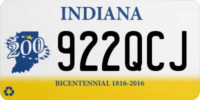 IN license plate 922QCJ