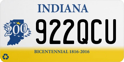 IN license plate 922QCU