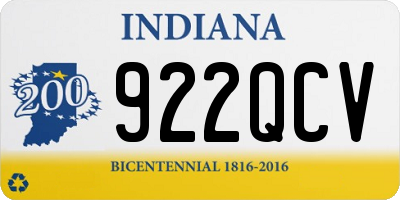 IN license plate 922QCV