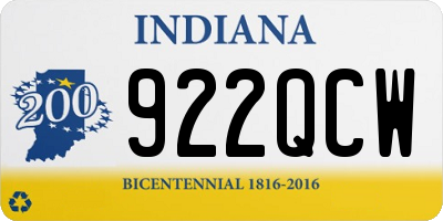 IN license plate 922QCW