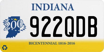 IN license plate 922QDB