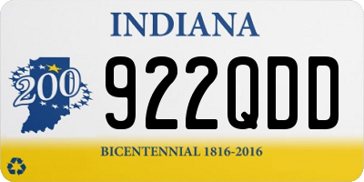 IN license plate 922QDD