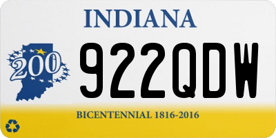 IN license plate 922QDW