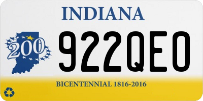 IN license plate 922QEO