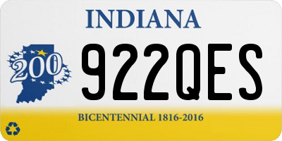 IN license plate 922QES